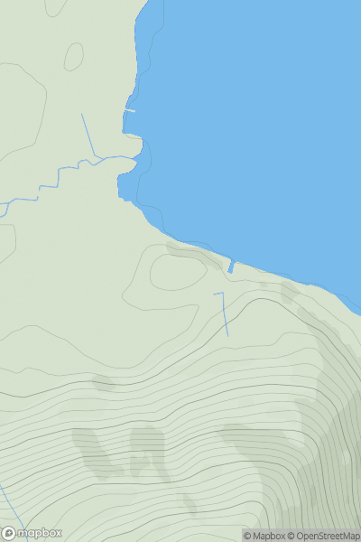 Thumbnail image for Castle How [Lake District N] [NY201308] showing contour plot for surrounding peak